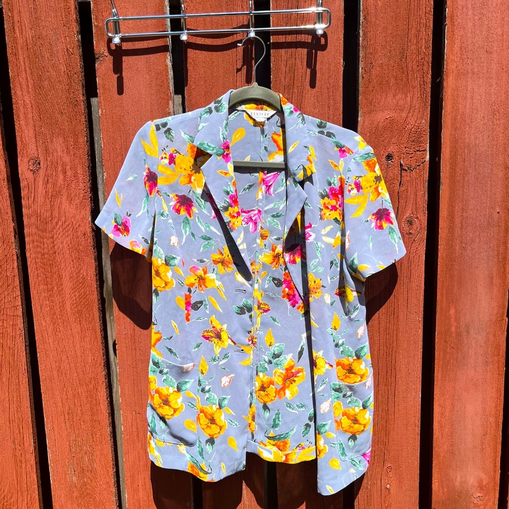 Floral button down